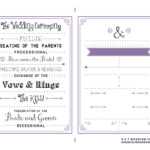 Printable Wedding Program | Room Surf Intended For Free Printable Wedding Program Templates Word