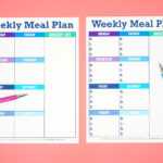 Printable Weekly Meal Planner Template – Happiness Is Homemade Inside Blank Meal Plan Template