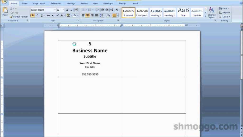microsoft word business card template free download
