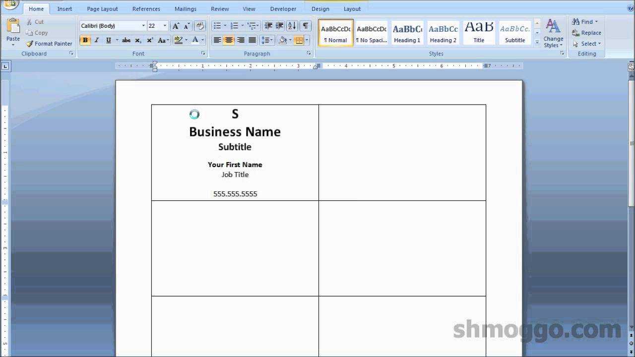 Printing Business Cards In Word | Video Tutorial Regarding Plain Business Card Template Microsoft Word