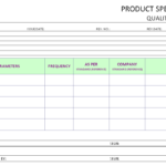 Product Specification (Operational) : Quality Assurance Regarding Report Specification Template
