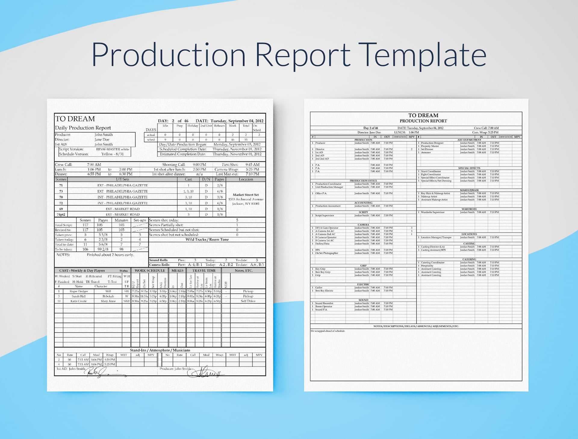 Production Report Template For Excel - Free Download | Sethero Pertaining To Monthly Productivity Report Template