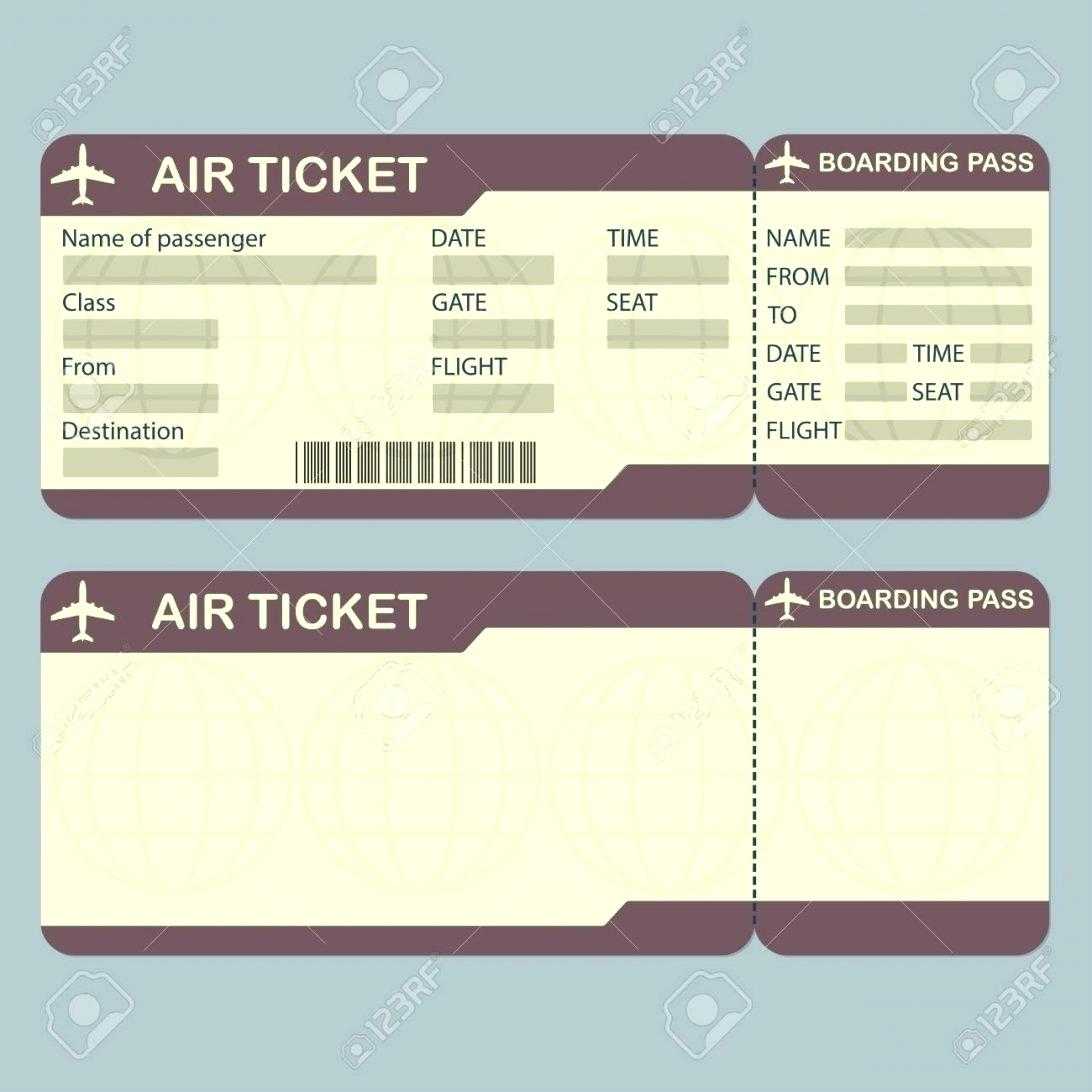 Productions Pretend Airline Ticket Template Plane Pertaining To Plane Ticket Template Word