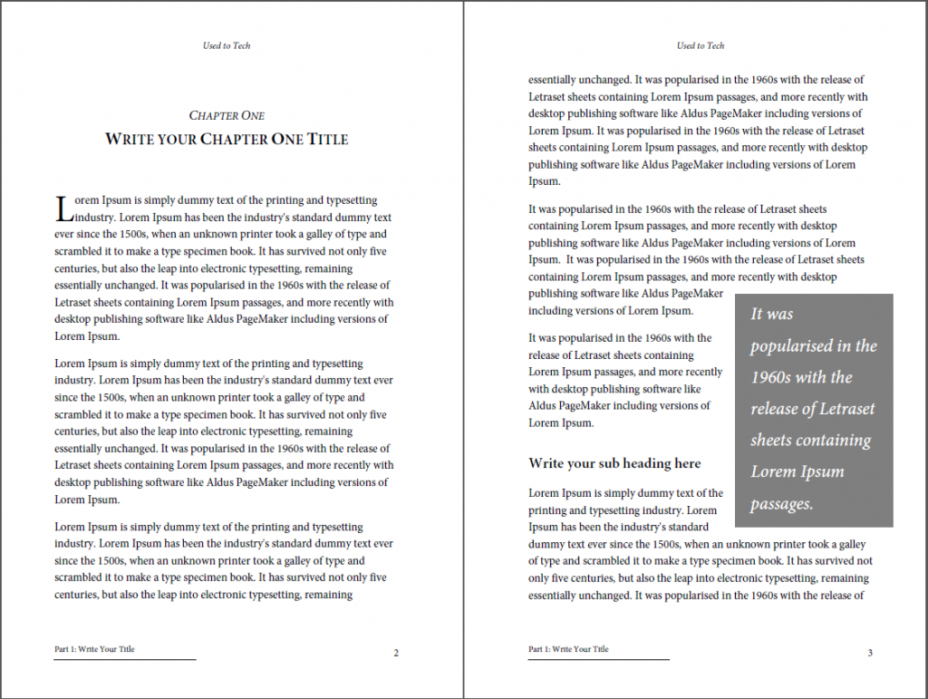 Professional Looking Book Template For Word, Free – Used To Tech Pertaining To How To Create A Book Template In Word