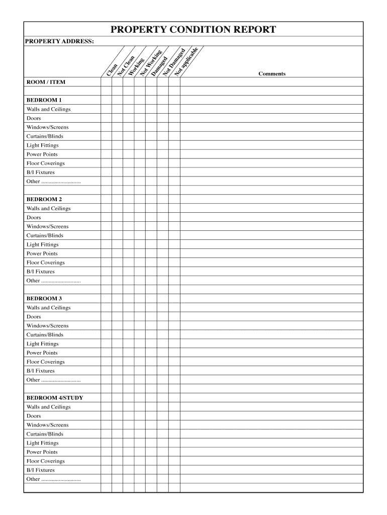 Property Condition Report Template – Fill Online, Printable With Regard To Commercial Property Inspection Report Template