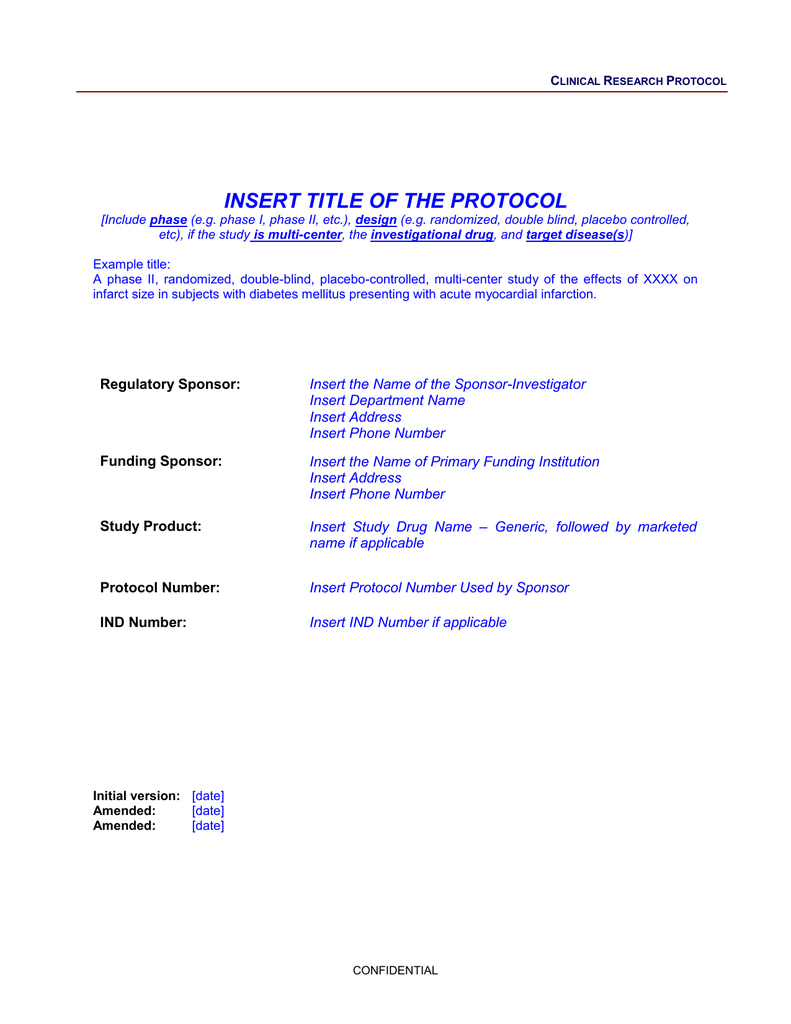 Protocol Template Pertaining To Dsmb Report Template