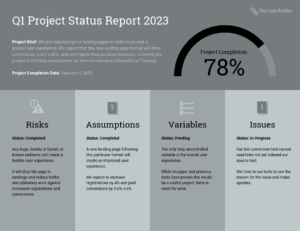 Quarterly Project Status Progress Report Template in Quarterly Status Report Template