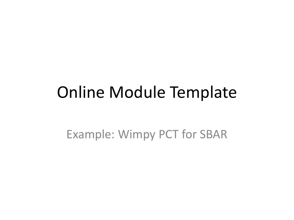 Question With Sbar Template Word