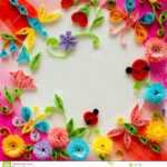 Quilling Greeting Card Blank Template Stock Image – Image Of Throughout Free Printable Blank Greeting Card Templates