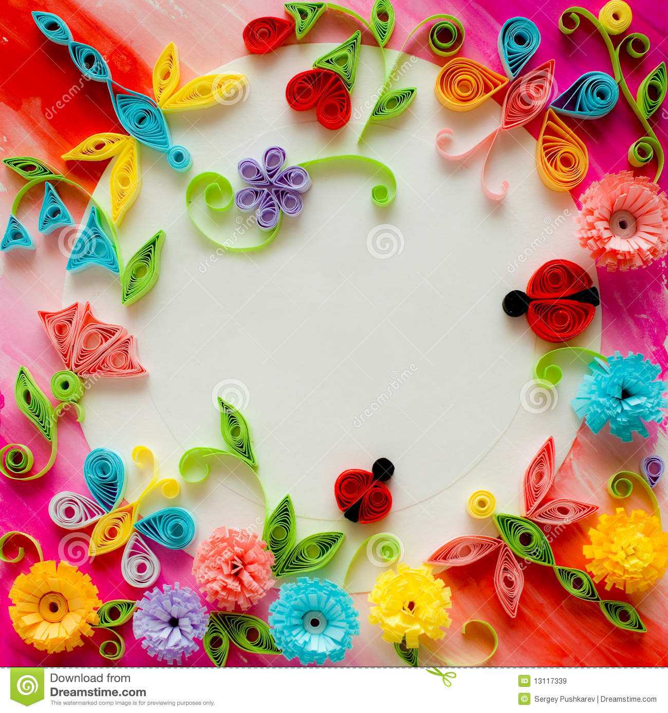 Quilling Greeting Card Blank Template Stock Image – Image Of Throughout Free Printable Blank Greeting Card Templates