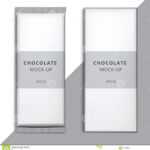 Realistic Blank 3D Chocolate Bar Template Design. Choco Inside Free Blank Candy Bar Wrapper Template