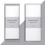Realistic Blank 3D Chocolate Bar Template Design. Choco Packaging.. Inside Blank Candy Bar Wrapper Template