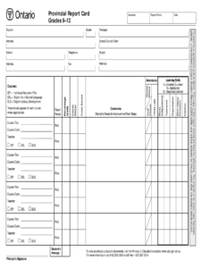 Report Card Form - Fill Out And Sign Printable Pdf Template | Signnow intended for Boyfriend Report Card Template