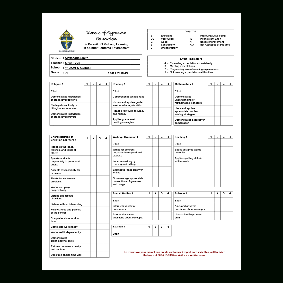 Report Card Software – Grade Management | Rediker Software For High School Report Card Template