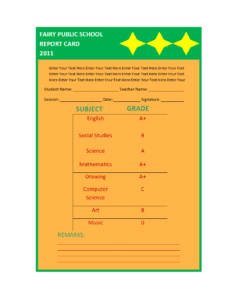 Report Card Template intended for Report Card Format Template