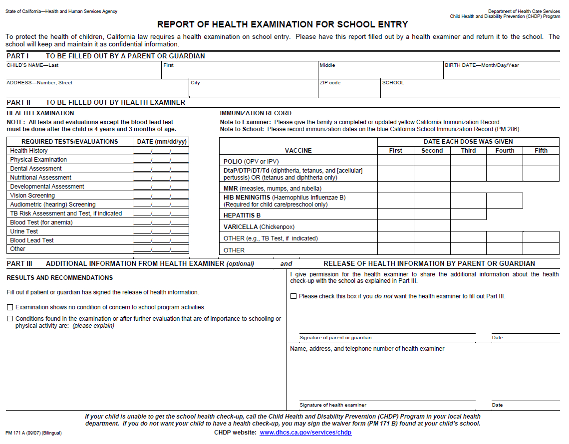 Report Of Health Examination For School Entry | Templates At With Regard To Health Check Report Template