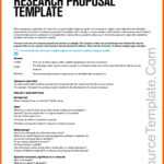 Research Project Proposal Template | Ceolpub With Software Project Proposal Template Word