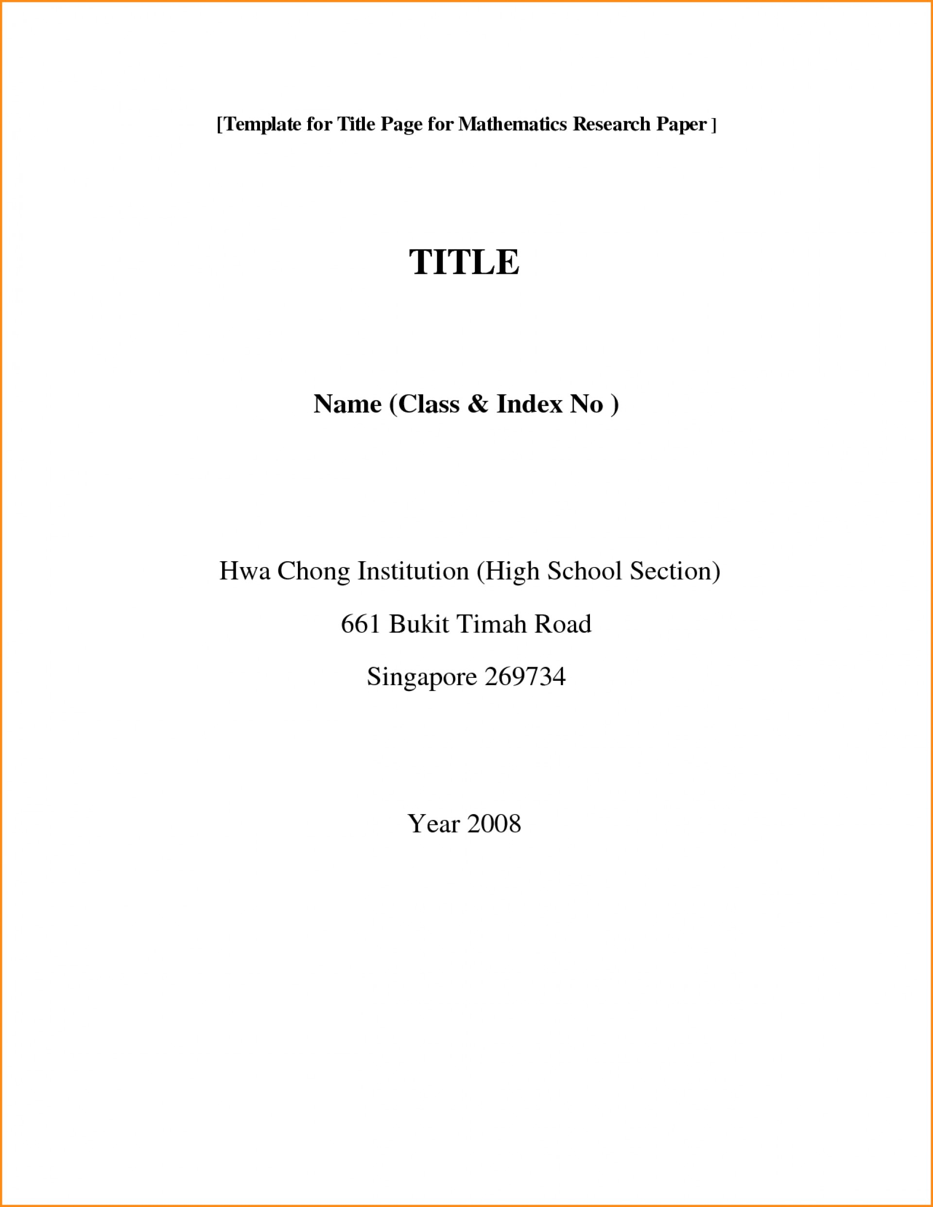 Research Report Cover Page – Karan.ald2014 Pertaining To Report Front Page Template