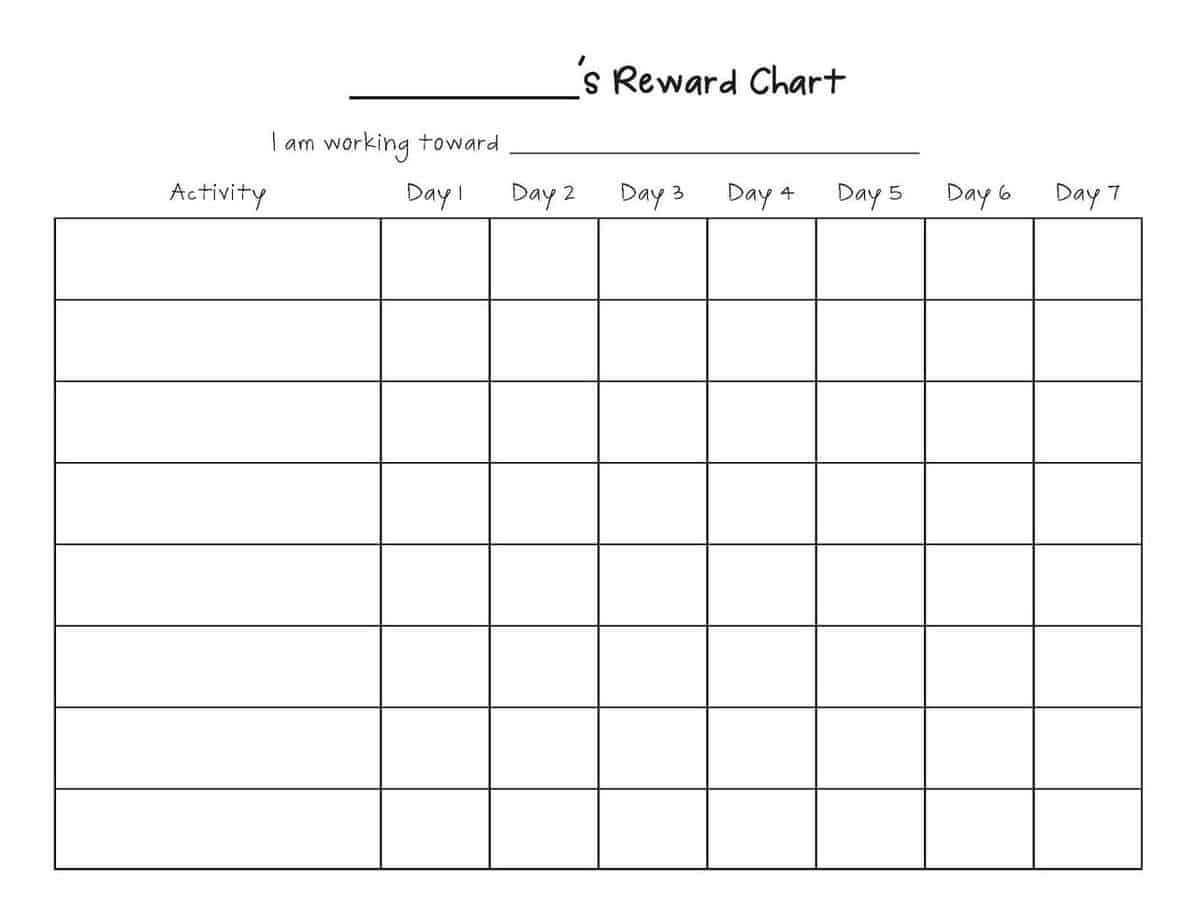 Reward Chart Templates - Word Excel Fomats Inside Reward Chart Template Word