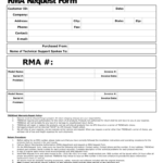Rma Package Application – Fill Online, Printable, Fillable Regarding Rma Report Template