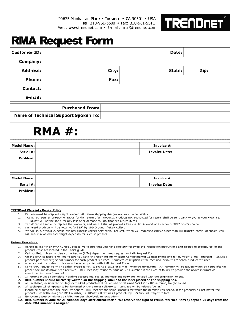 Rma Package Application – Fill Online, Printable, Fillable Regarding Rma Report Template