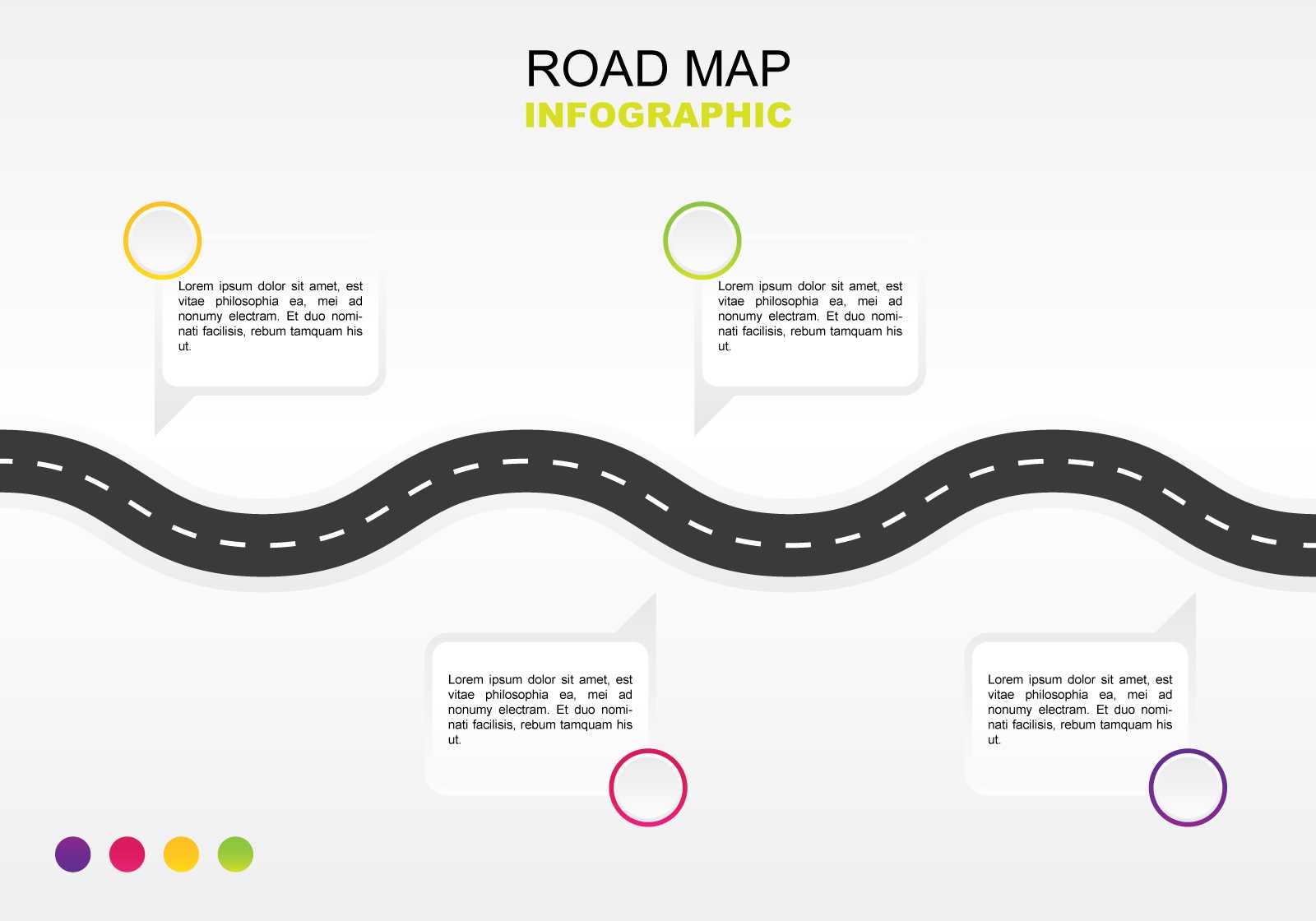 Road Infographic Free Vector Art - (578 Free Downloads) For Blank Road Map Template