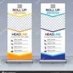 Roll Banner Design Template Vertical Abstract Background Throughout Retractable Banner Design Templates