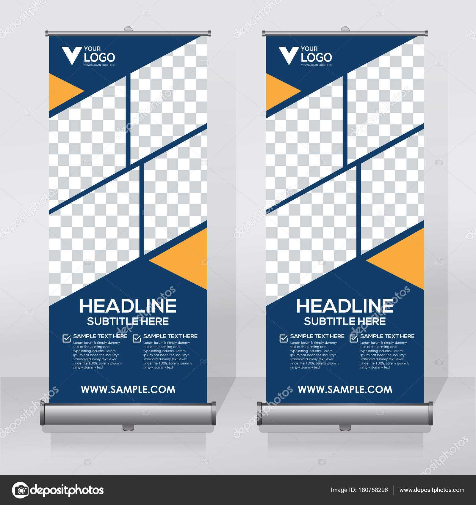 Roll Banner Design Template Vertical Abstract Background Within Retractable Banner Design Templates