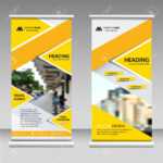 Roll Up Banner Business Design On Background.brochure Template.. Within Vinyl Banner Design Templates