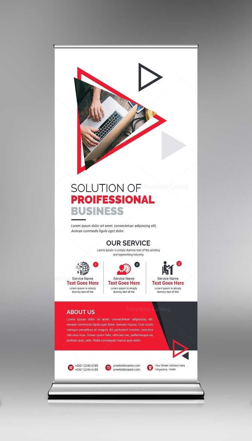 Roll Up Banner Template With Clean Design 000684 Regarding Product Banner Template