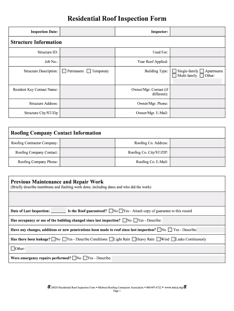 Roof Inspection Report Template – Fill Online, Printable For Property Management Inspection Report Template
