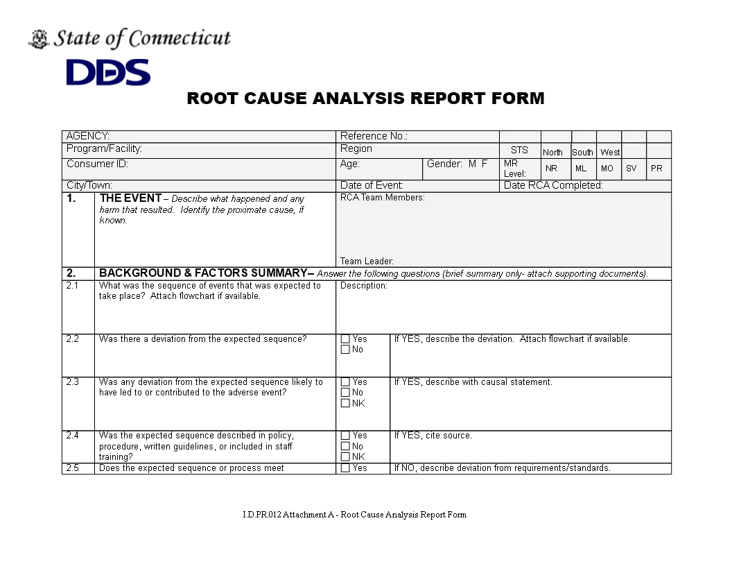 Root Cause Report Form | Templates At Allbusinesstemplates Throughout Root Cause Report Template