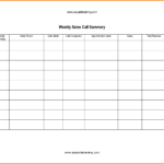 Sales Activity Report Template Excel And 5 Sales Call Report With Weekly Activity Report Template