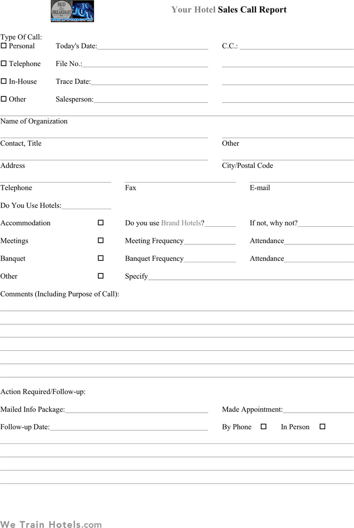 Sales Call Report Templates – Word Excel Fomats Throughout Sales Call Report Template