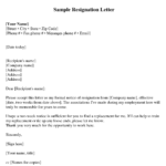 Sample Resignation Letter 2 Weeks Notice – Every Last Within Two Week Notice Template Word