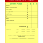School Report Template With Regard To Report Card Format Template