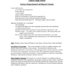 Science Department Lab Report Format Regarding Formal Lab Report Template