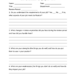 Self Evaluation Employee Form | Eforms – Free Fillable Forms With Blank Evaluation Form Template