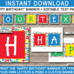 Sesame Street Party Banner Template Pertaining To Free Printable Party Banner Templates