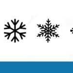 Set Of Black Snowflakes Icons. Black Snowflake. Snowflakes Within Blank Snowflake Template