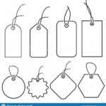 Set Of Empty White Price Tags In Different Shapes. Blank Throughout Blank Luggage Tag Template