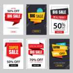 Set Of Sale Website Banner Templates.social Media Banners For.. Intended For Free Online Banner Templates