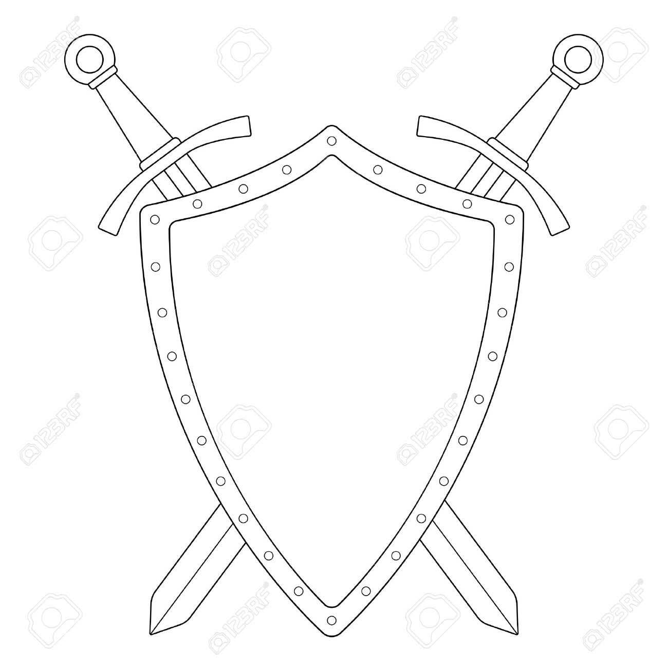Shield Drawing Template At Paintingvalley | Explore Throughout Blank Shield Template Printable