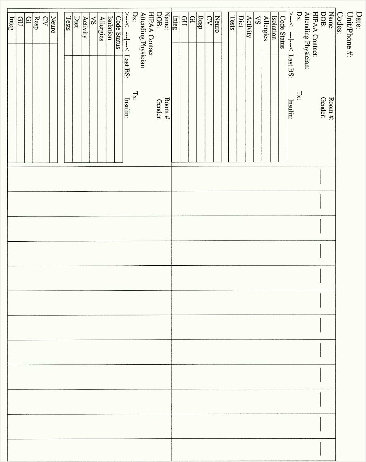 Shift Report Templates – Karan.ald2014 Intended For Nurse Report Sheet Templates