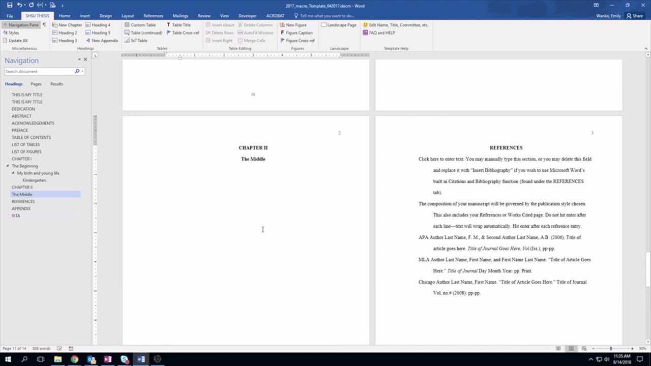 Shsu Thesis And Dissertation Template Training Video Inside Ms Word Thesis Template