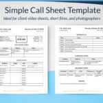 Simple Call Sheet Template Word Doc | Sethero with regard to Film Call Sheet Template Word