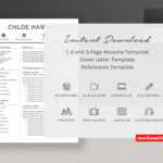 Simple Cv Template / Resume Template, Curriculum Vitae, Microsoft Word  Resume, Professional Resume Design, Modern Resume, Teacher Resume, 1 3 Page In Simple Resume Template Microsoft Word