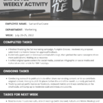 Simple Employee Weekly Report Pertaining To Wrap Up Report Template