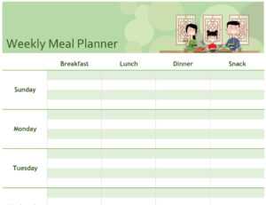 Simple Meal Planner throughout Menu Planning Template Word