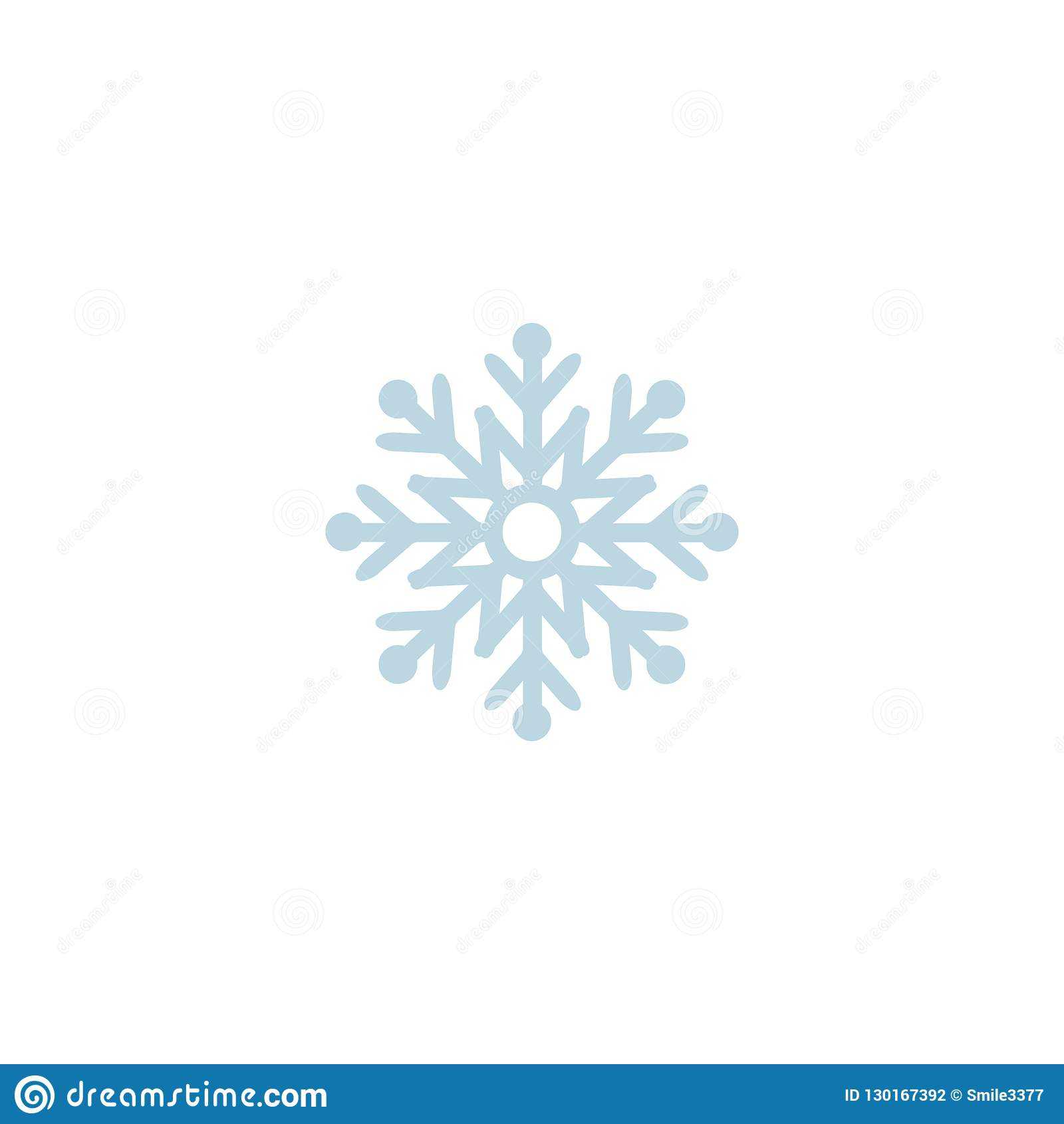 Snowflake Icon. Template Christmas Snowflake On Blank With Blank Snowflake Template